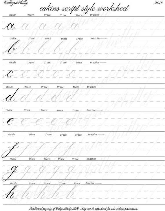 calligraphy alphabet printable