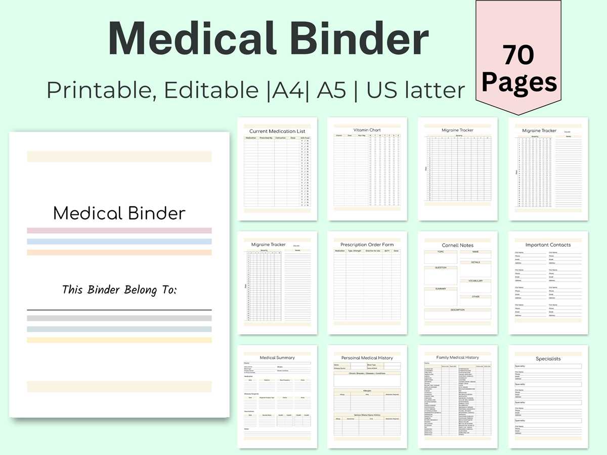 medical binder printables medical binder printables