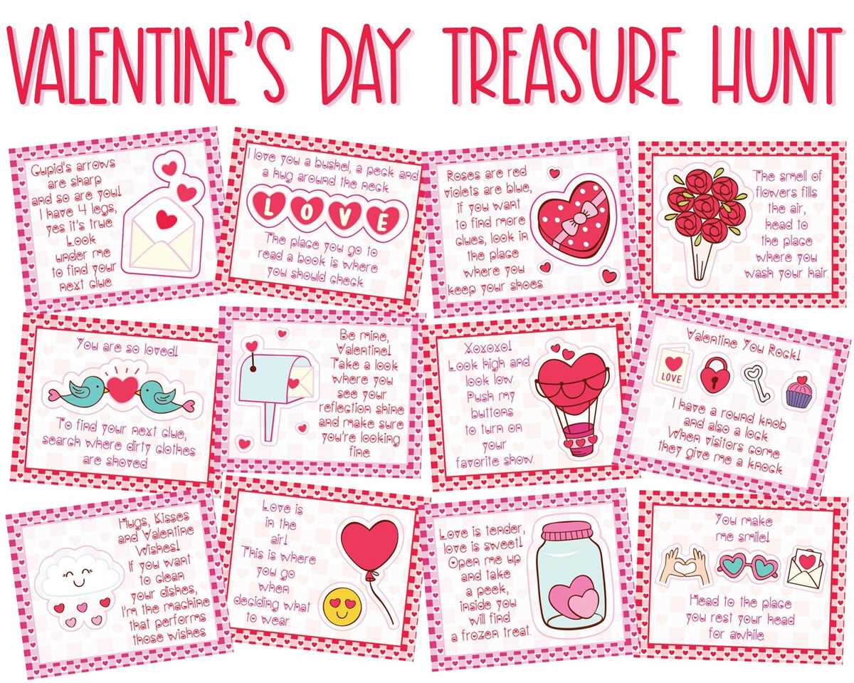 valentine scavenger hunt free printable valentine scavenger hunt free printable