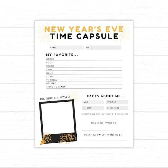 time capsule printable