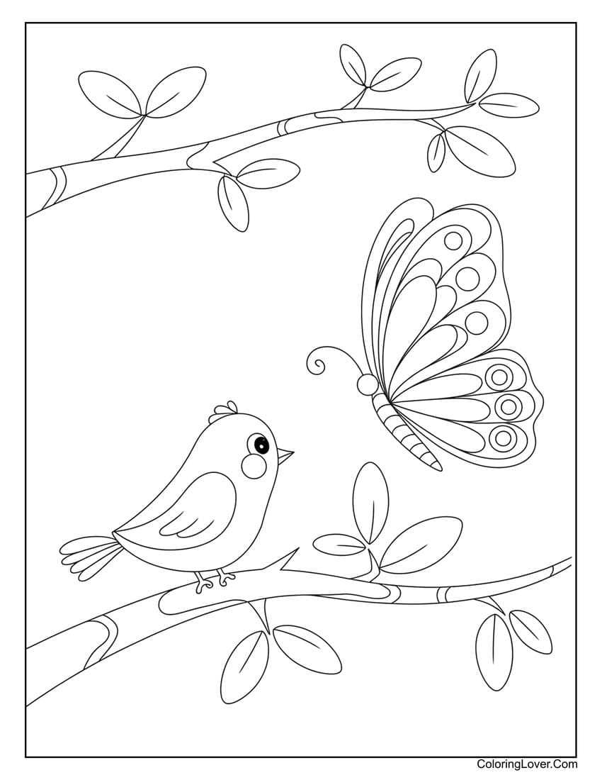 butterfly printable coloring page