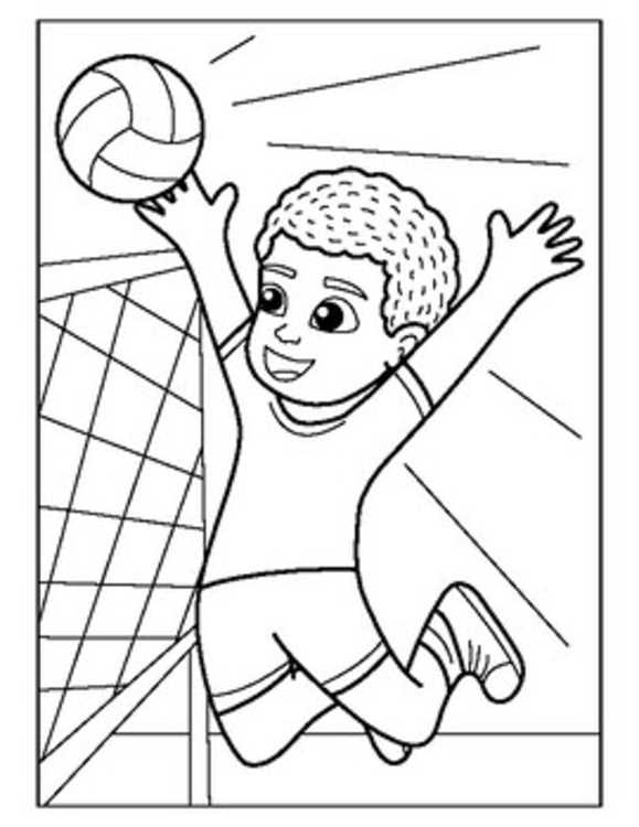 volleyball coloring pages printable