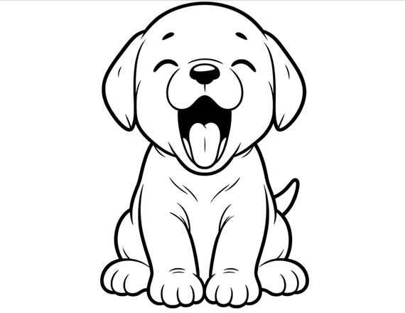 printable puppy colouring pages