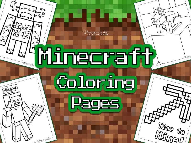printable colouring pages minecraft