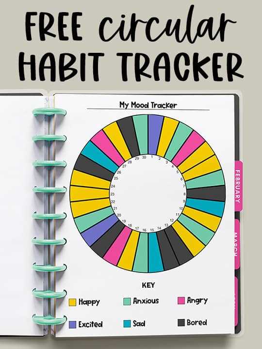 circular habit tracker printable