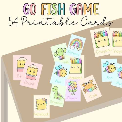 go fish card game printable go fish card game printable