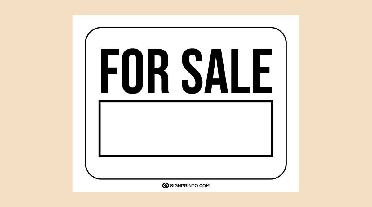 printable for sale signs