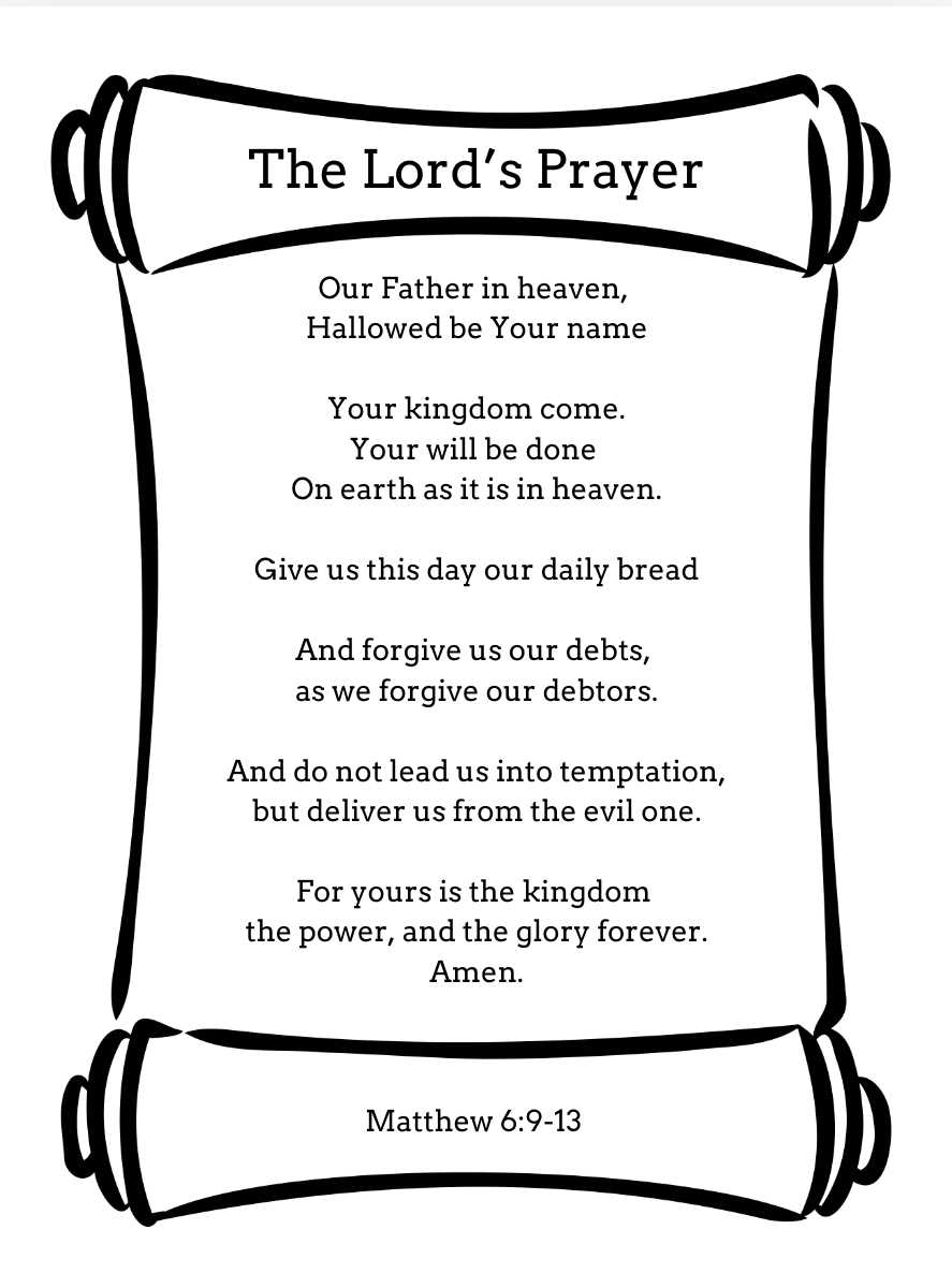the lords prayer printable
