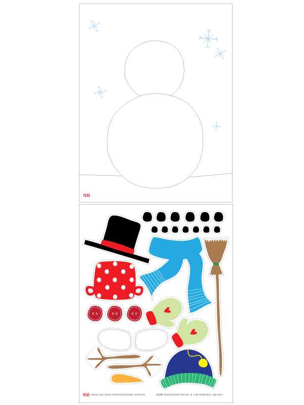 parts of a snowman printable