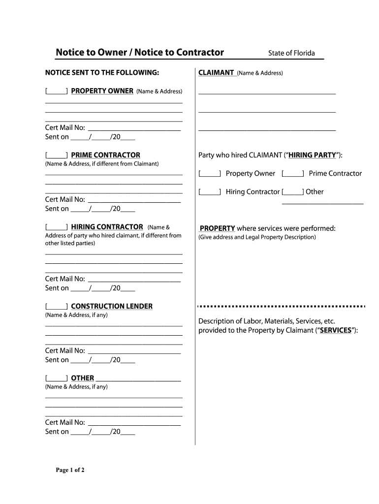 printable release of lien form florida