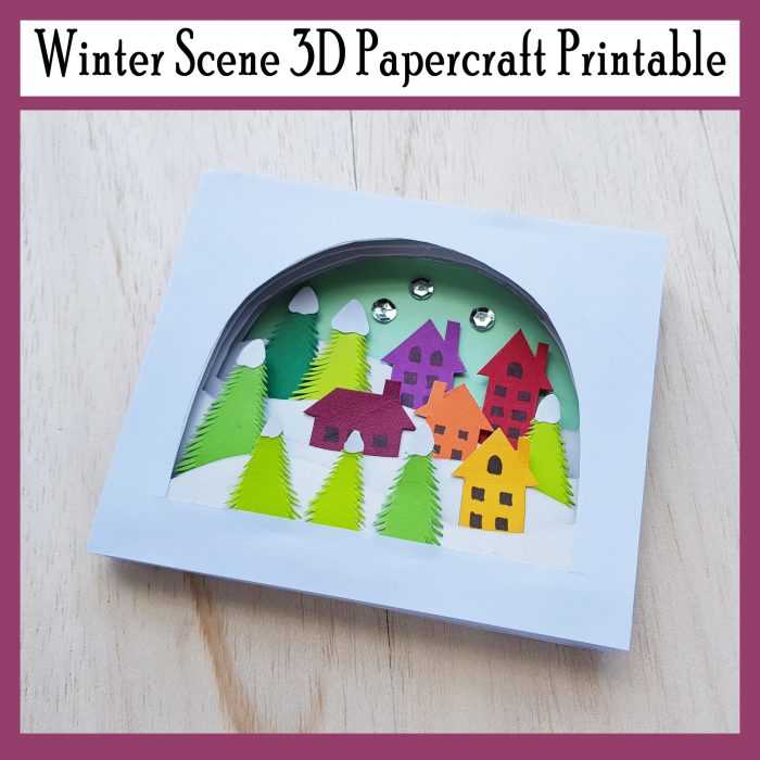 winter scene printable winter scene printable
