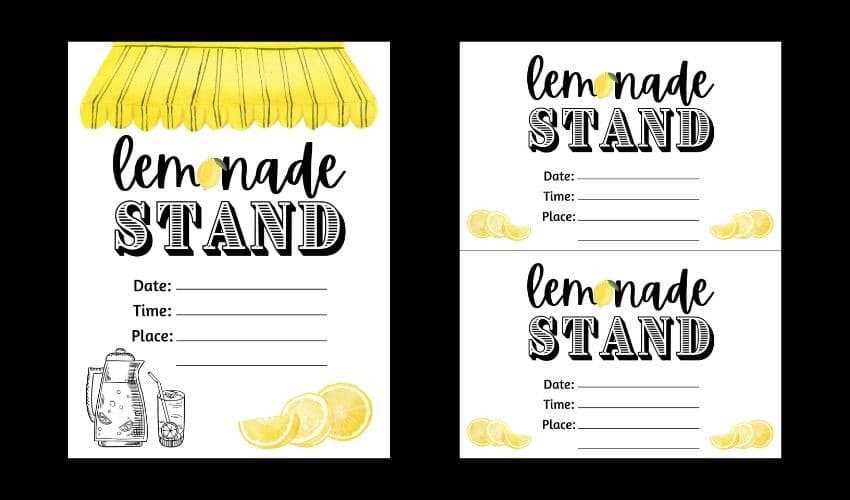 lemonade stand signs free printable lemonade stand signs free printable