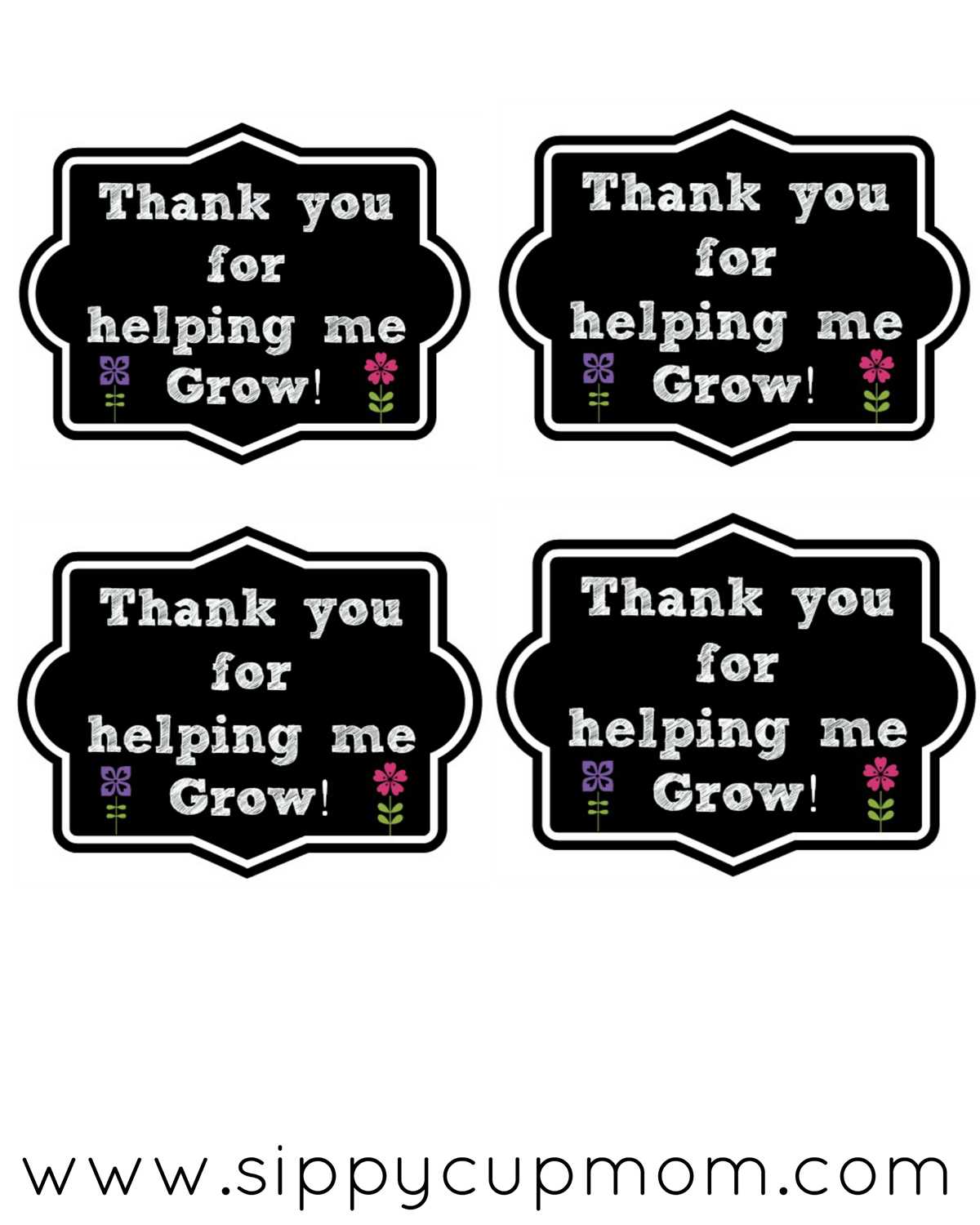 thank you for helping me grow card free printable