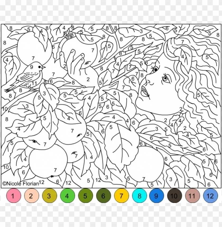 color by number printable hard