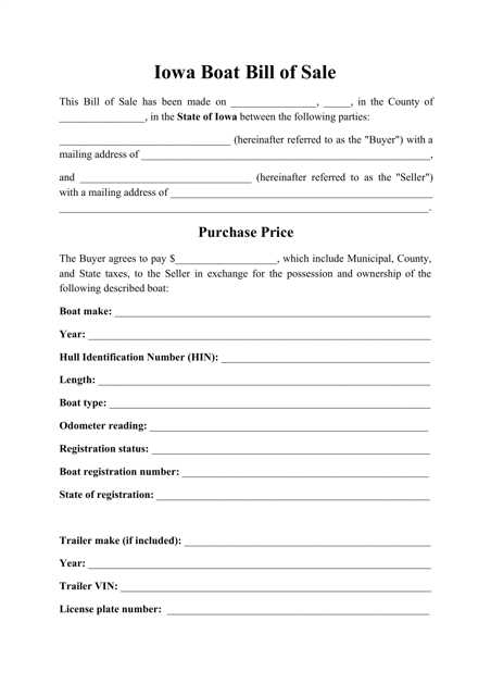 printable bill of sale iowa printable bill of sale iowa