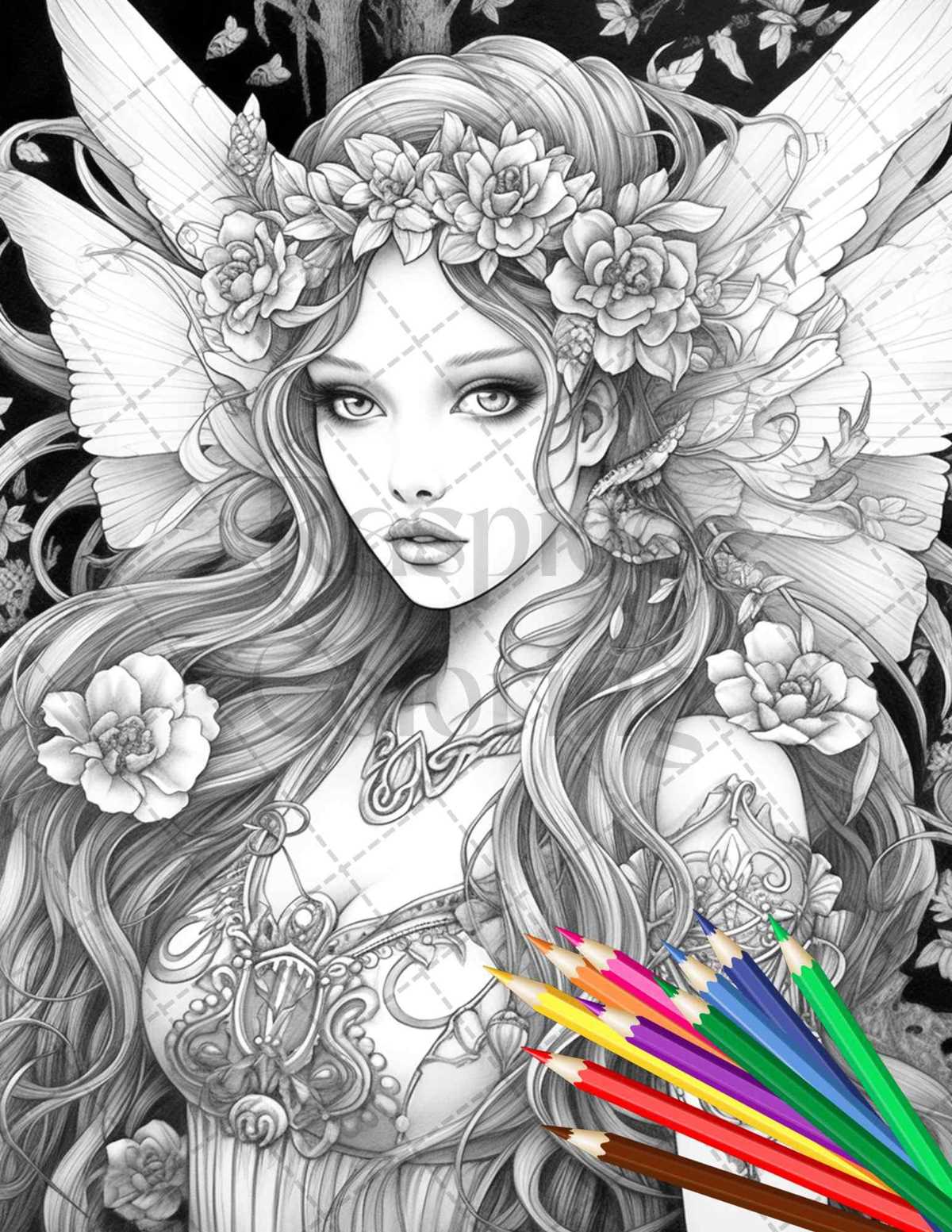 printable fantasy coloring pages