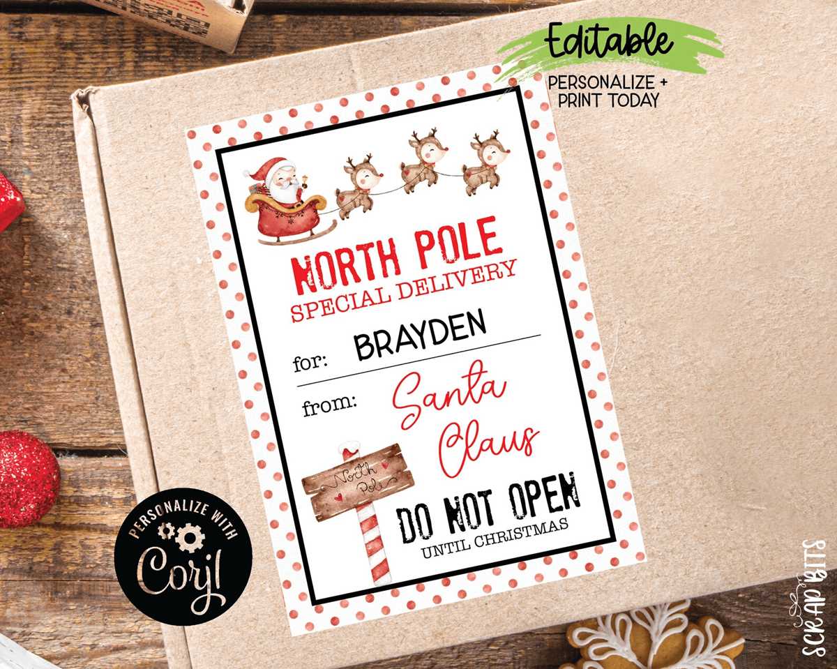 free printable north pole shipping labels free printable north pole shipping labels