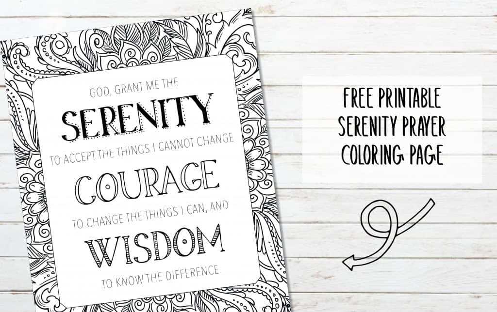 serenity prayer printable image free