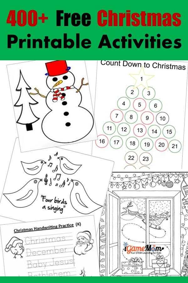 xmas printable activities