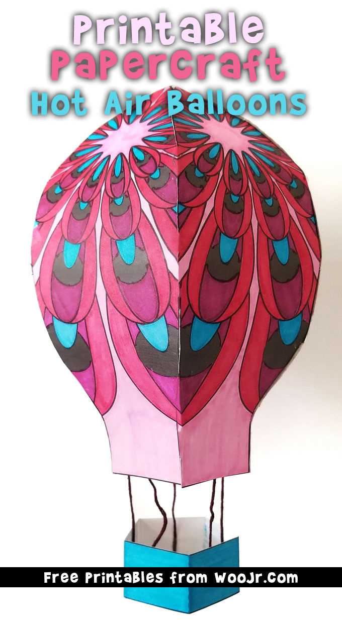 printable hot air balloon template printable hot air balloon template