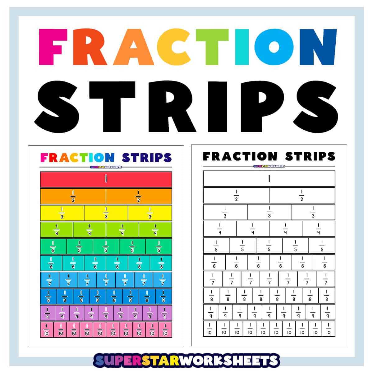 printable fraction cards printable fraction cards