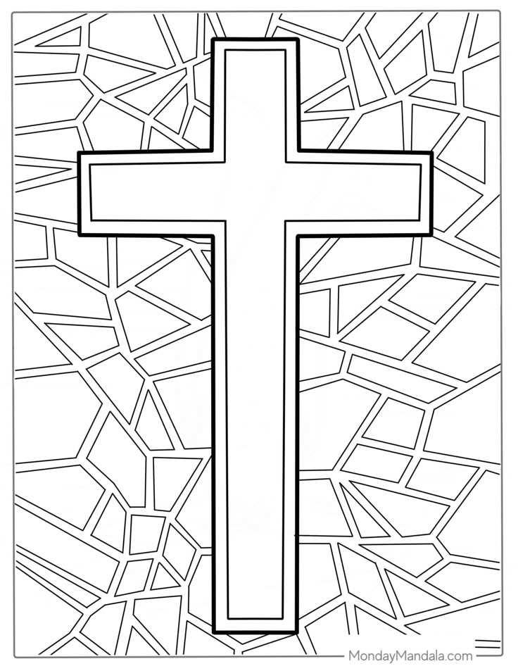 cross coloring pages printable cross coloring pages printable