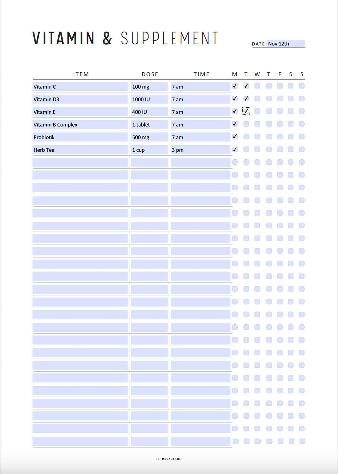 printable vitamin chart printable vitamin chart