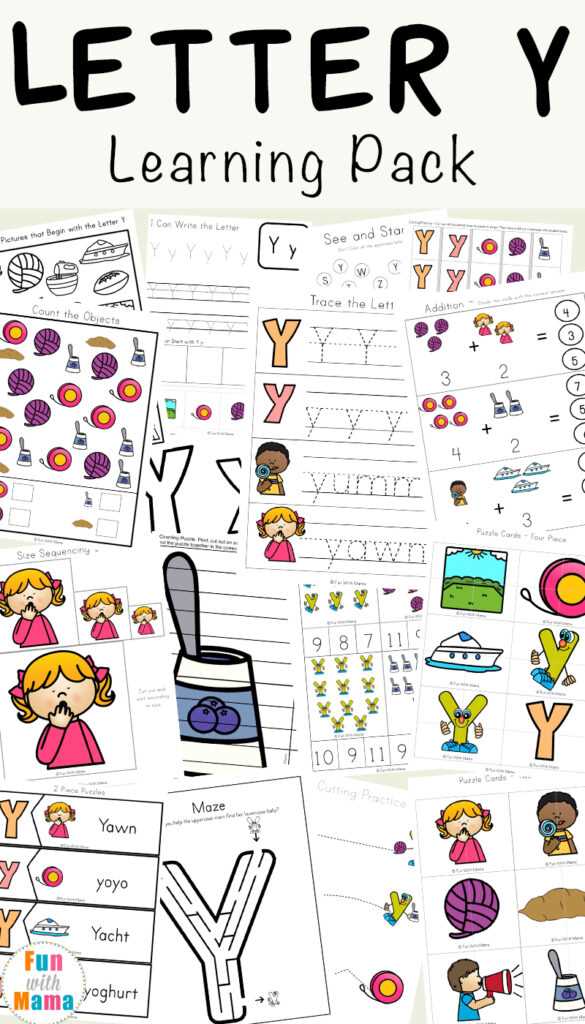letter y printable worksheets