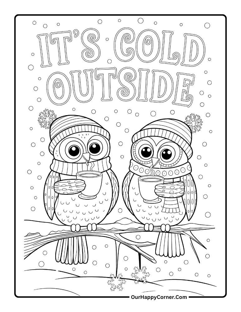 coloring pages printable winter