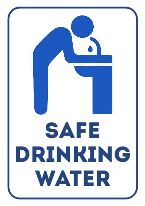 printable drinking water sign