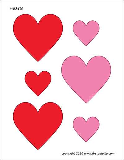 pink heart printable