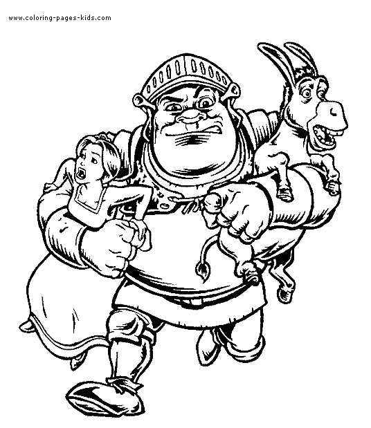 shrek printable coloring pages